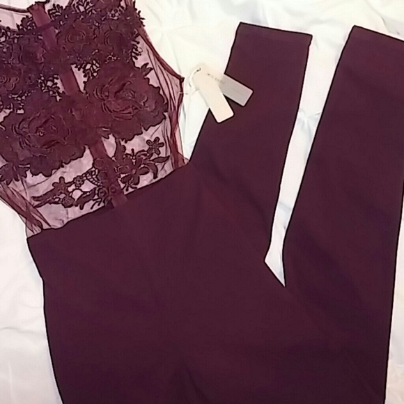 Iris Pants - Maroon jumpsuit